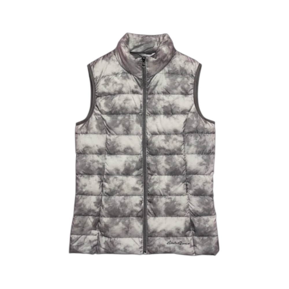 Eddie Bauer Down Vest Women’s Small White Grey CirrusLite Cloud